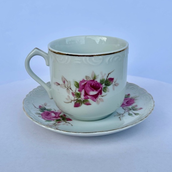 Floral Pink MOM Teacup and Saucer Set - Picture 3 of 12